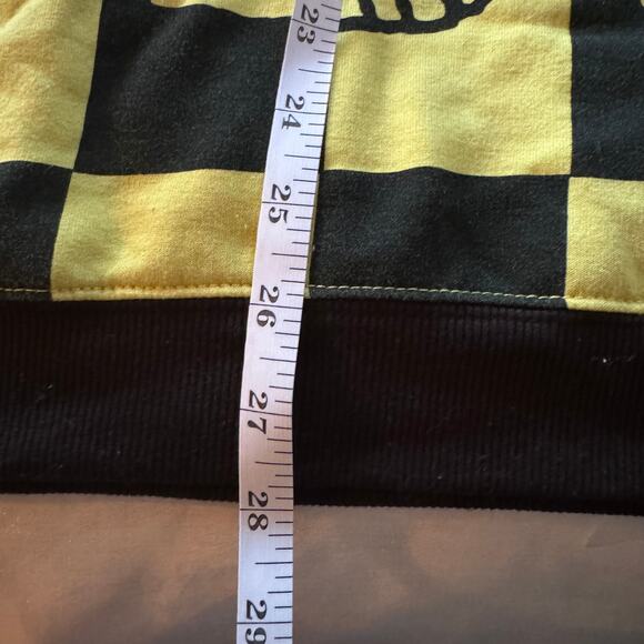 Checkered Pullover Black and Yellow Checkered Snoopy Sweatshirt Large - Picture 6 of 9